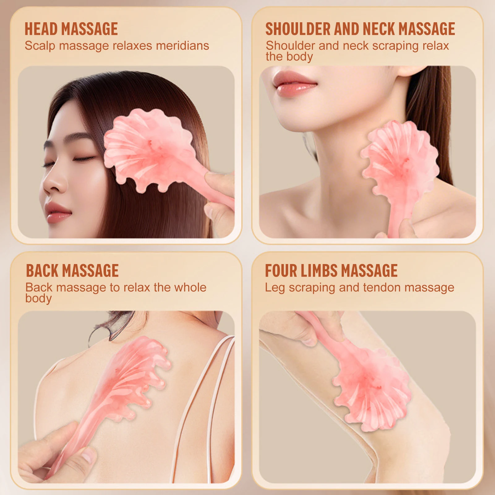 1 قطعة مشط تدليك الرأس على شكل قذيفة مقبض طويل الراتنج تدليك أمشاط رئيس مدلك ميريديان كشط فروة الرأس تدليك الأدوات الصحية