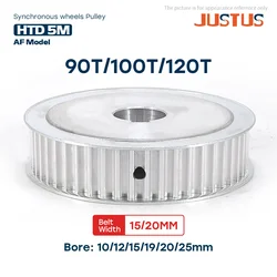 HTD 5M AF Type 90T/100T/120Teeth Timing Pulley Bore 10/12/15/19/20/25mm for 15/20mm Width Belt Used In Linear Pulley 5GT