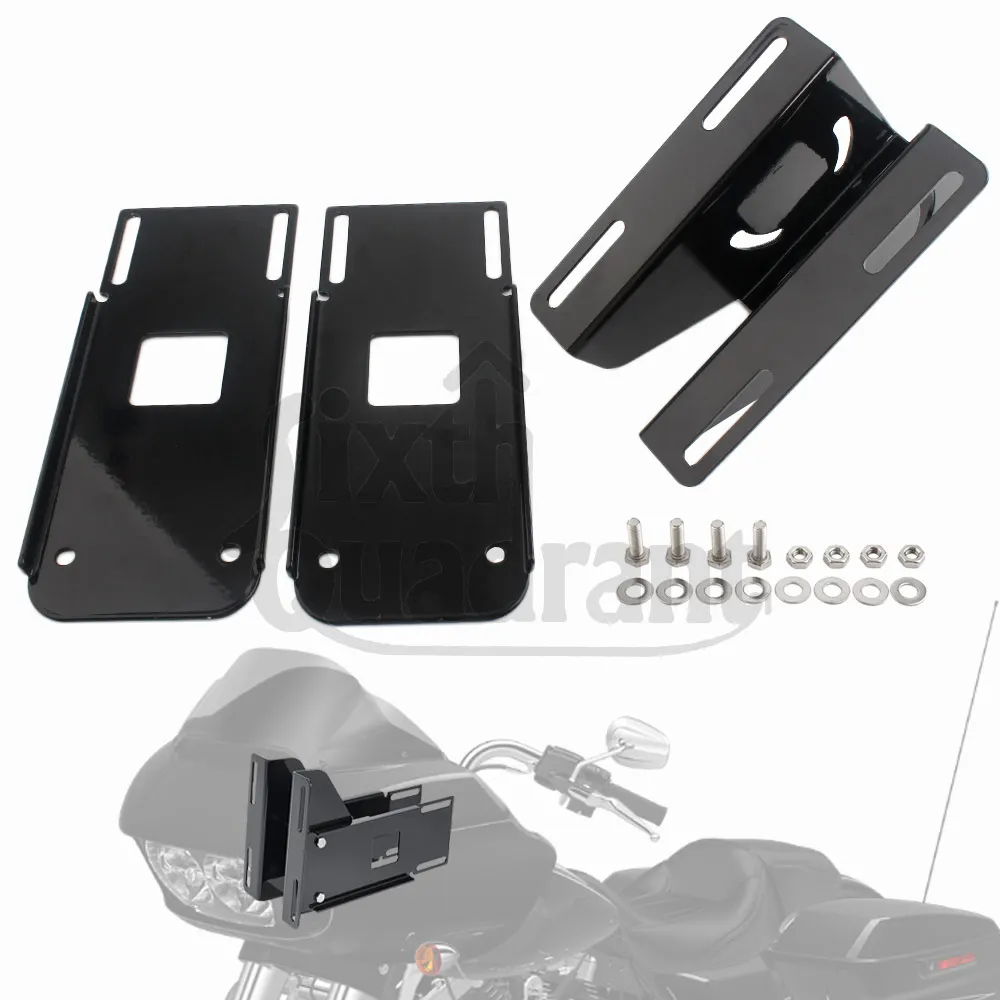 Motorcycle Accessories Adjustable angle customization Fairing Support Mount For Harley Davidson Road Glide Custom FLTRU 98-2013