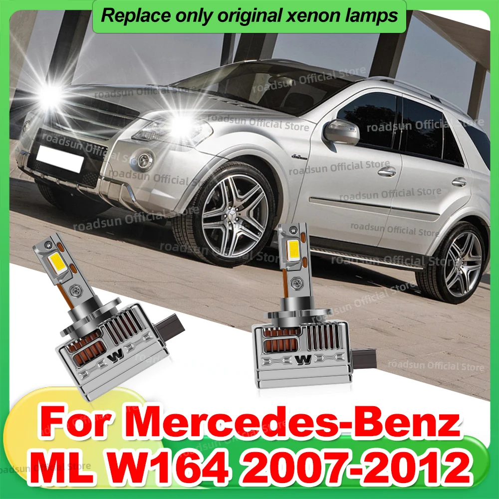 

LED Light Bulb 50000LM 1:1 Xenon HID Headlights 6000K Plug&Play For Mercedes Benz ML W164 2007 2008 2009 2010 2011 2012