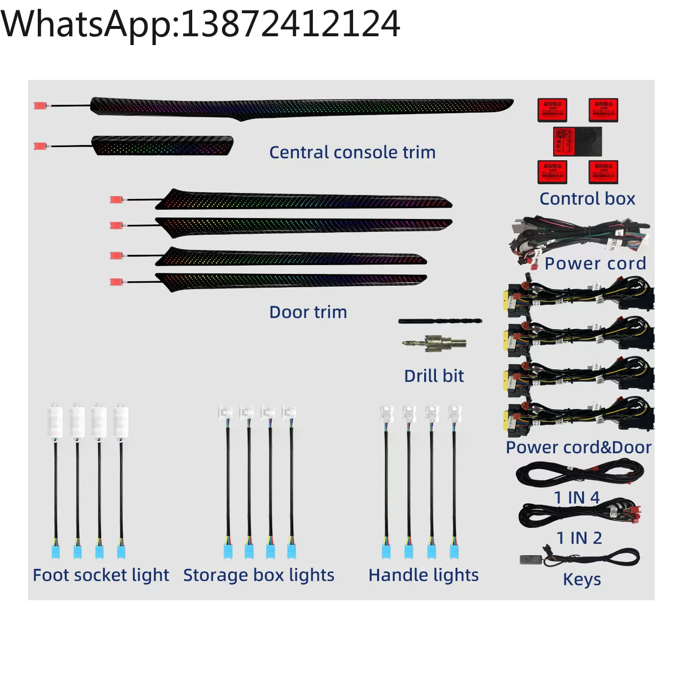 

Car Ambient Light for Ford Mondeo2013-2020 Car Neon Interior Door Atmosphere Light Decoration
