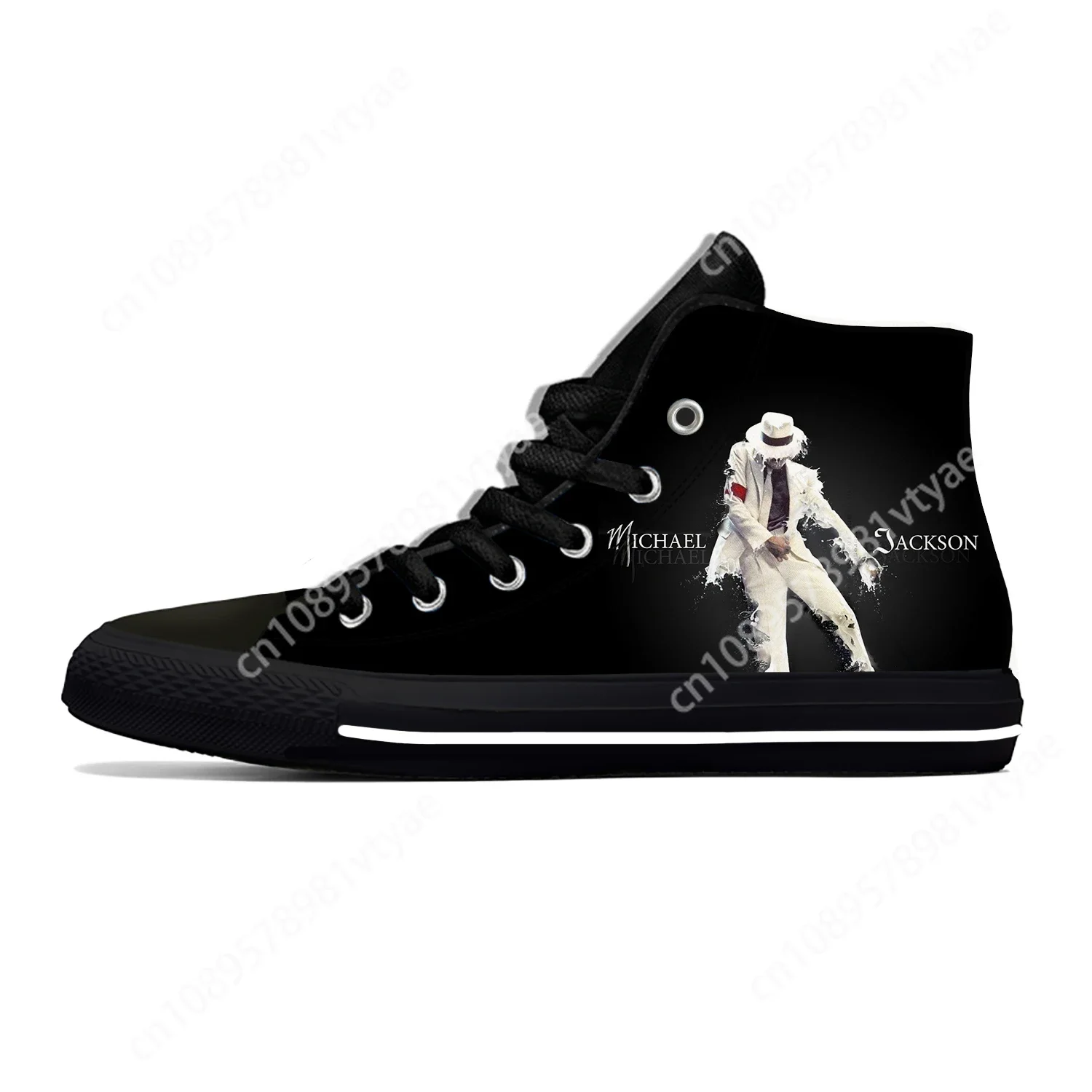 Hot King of Pop Michael Jackson Rock Music Fashion Casual Shoes High Top Breathable Men Women Sneakers Lightweight Board Shoes