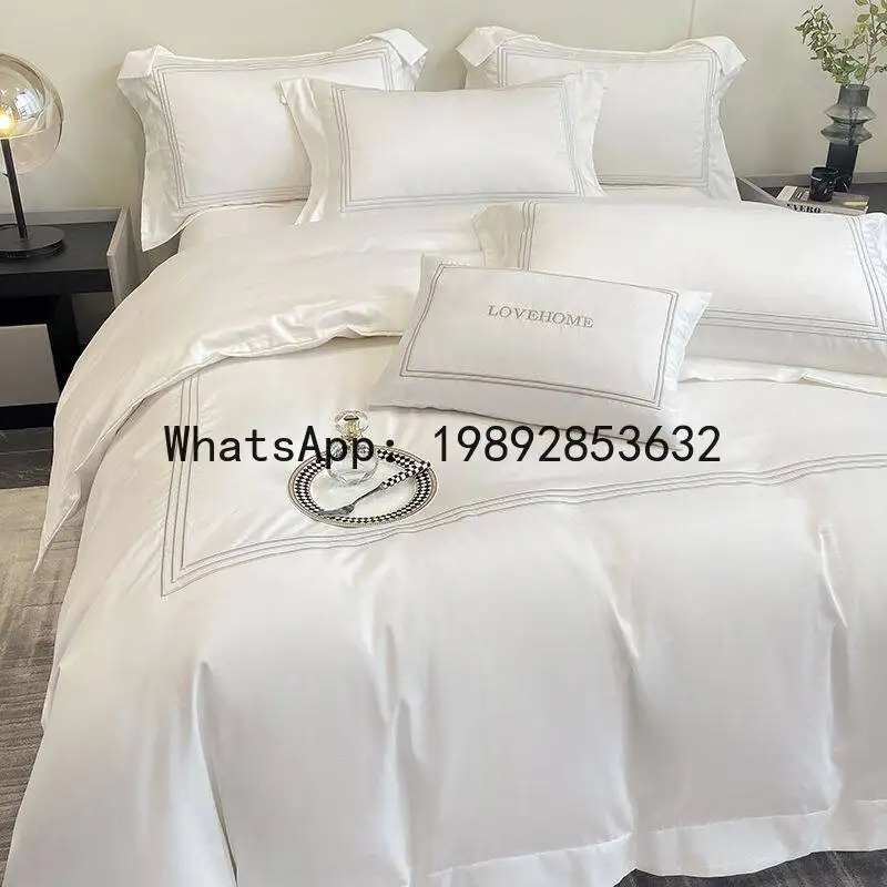 

PYJ high-end pure cotton four-piece set gray high-end master bedroom 2026 new bed sheet quilt cover