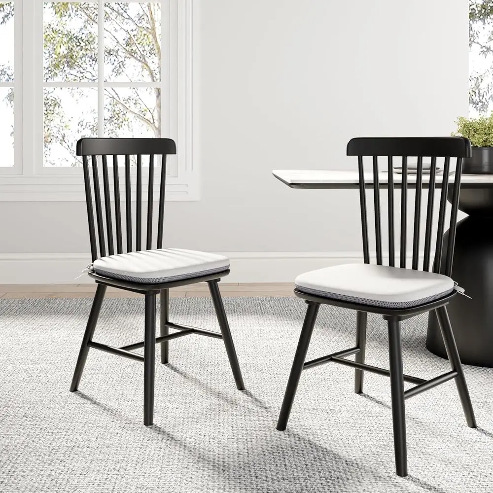 

Windsor Dining Chairs Set of 2, Wooden Dining Chairs with Removable Cushion Spindle Back Dining Room Chairs, Modern Farmhouse So