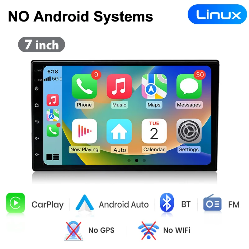 Junsun 7 9 10'' Universele Autostereo Radio CarPlay Android Auto voor VW Fiat Renault Nissan Peugeot Ford Hyundai Kia Honda Toyota Seat IPS Scherm Multimedia Speler Slimme intelligente systemen 2 Din