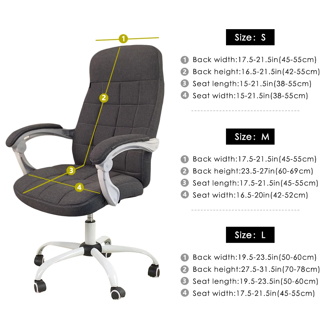 Jacquard Office Computer Chair Cover Water Repellent Chair Cover Armchair Protector Elastic Stretch Anti Dirty Removable