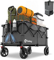 XXL Plus Handcart Foldable 200 L 200 kg Load Capacity, Foldable Handcart Off-Road with Brakes, Hand Trolley Patented Foldable
