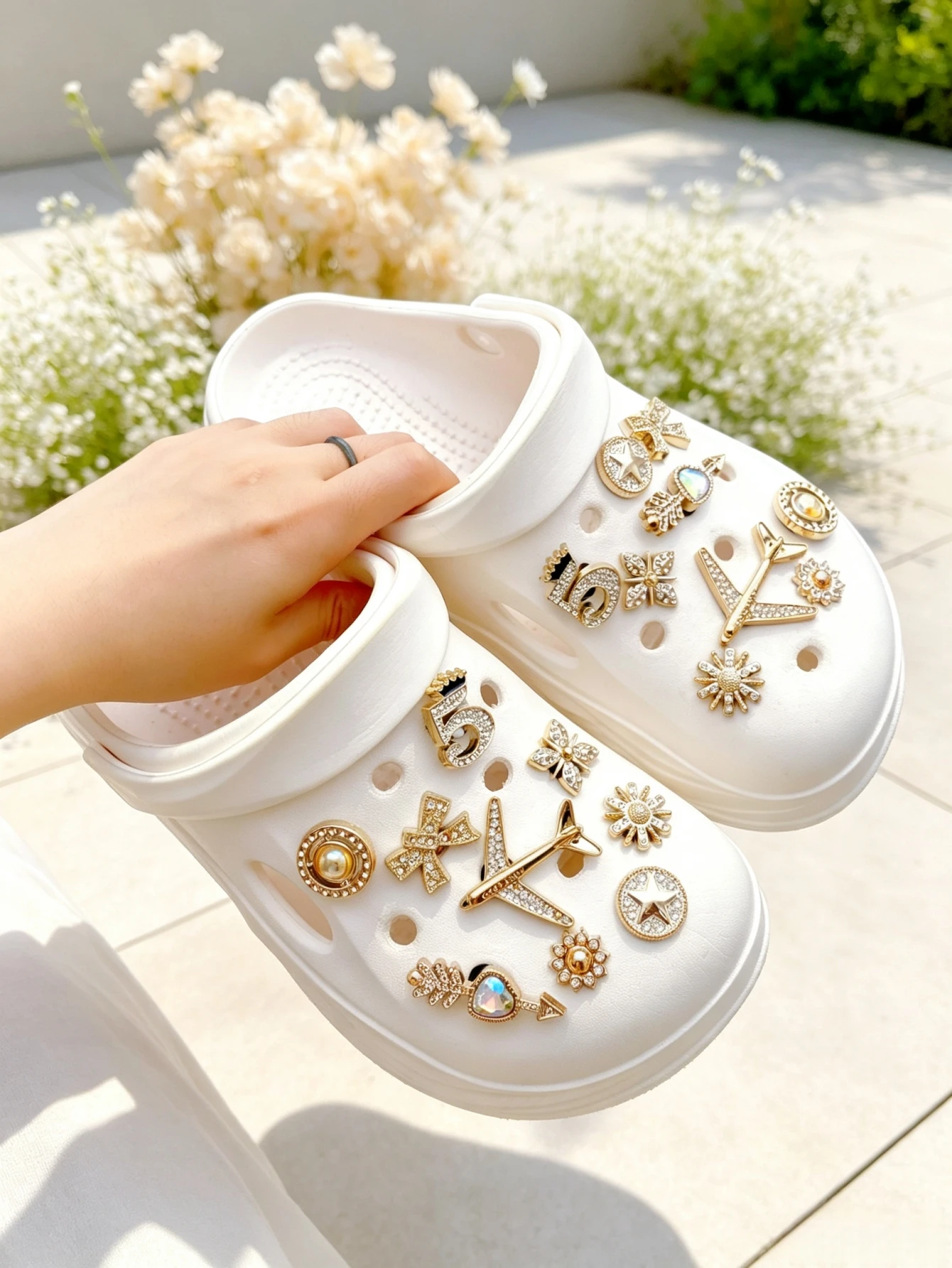 18-piece shoe decoration DIY casual shoe decoration - An interesting and versatile way to personalize your footwear
