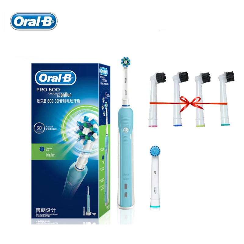 escova-de-dentes-eletrica-oral-b-pro-600-3d-action-oscilados-limpos-gira-pulstates-temporizador-2-min-1-punho-2-cabecas-4-cabecas-livres