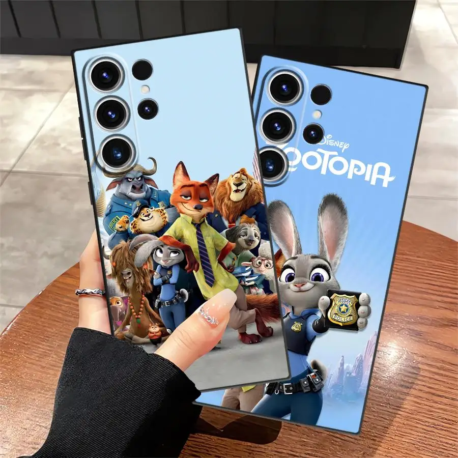 Soft Back Phone Cover Case for Samsung Galaxy S22 S23 FE S21 S24 Plus S25 Ultra S20 S25+ S9 S24+ Disney Judy Nick