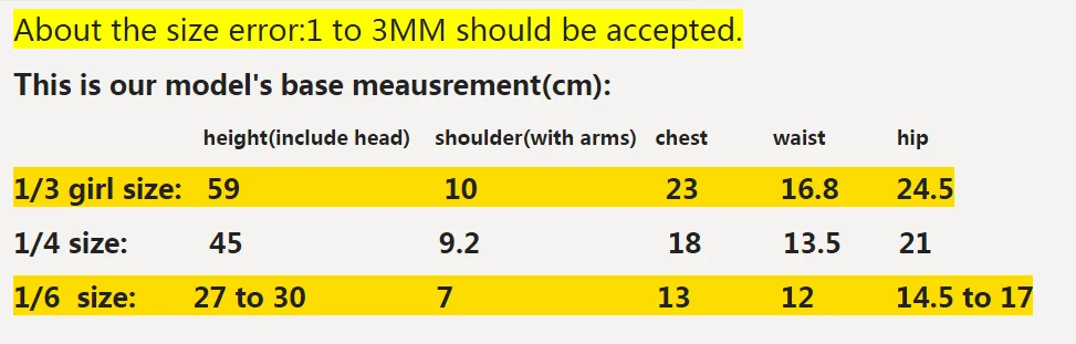 1/6 1/4 1/3 SD10 SD10 Mädchen Frau Aod Dod Msd SD Bjd Puppenkleid AY014