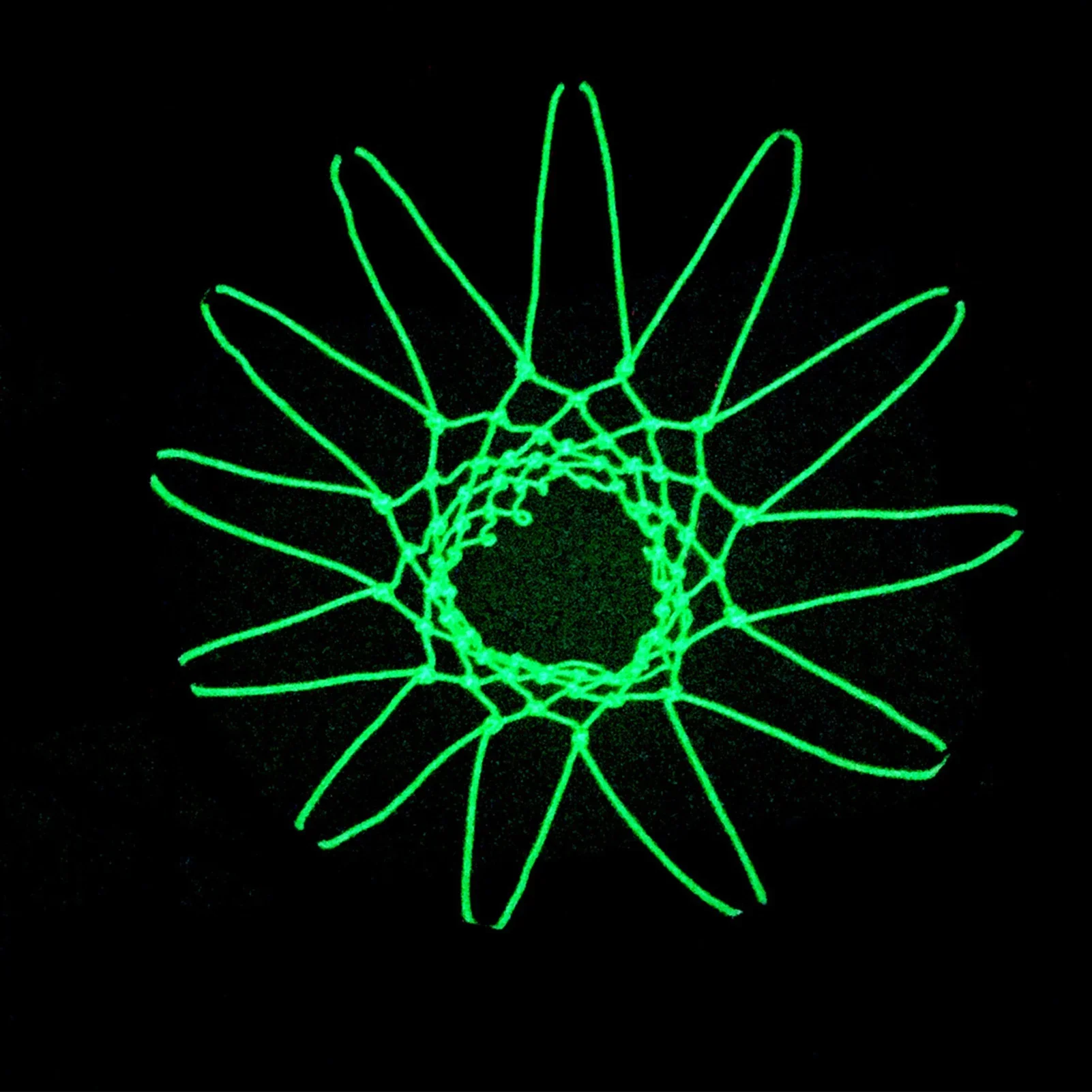 50 см самосветящаяся баскетбольная сетка, сменная нейлоновая сетка для стрельбы по мячу для ежедневного обучения, зеленая