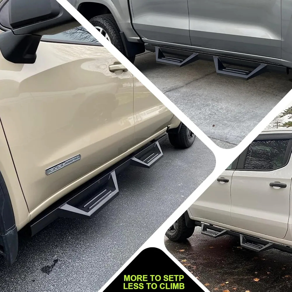 إسقاط خطوات مخصصة تناسب 2019-2025 دودج رام 1500 جديد طاقم الجسم كابينة تشغيل مجلس الجانب خطوة Nerf بار روك المنزلق (لا تناسب 2019-
