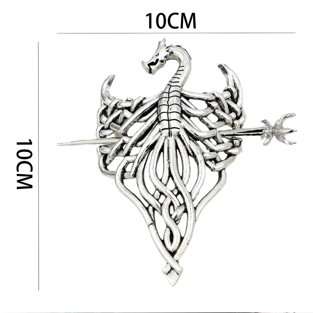 1pc Metal Celtics Dragon Hairpin Viking Women Hair Stick Decor