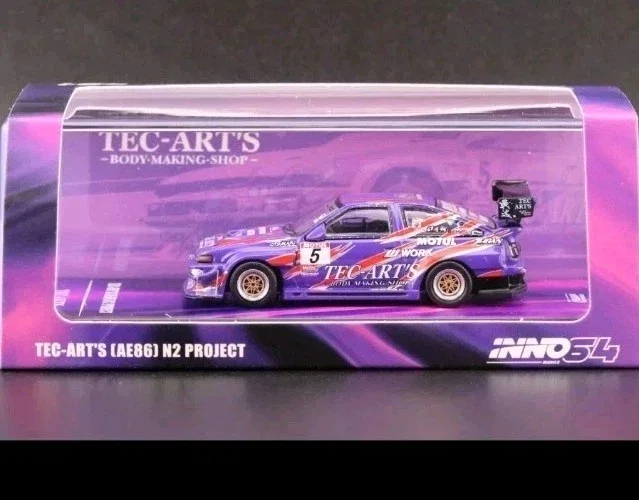 

Inno64 - Tec-Arts AE86 N2 Project (Purple and Red) Diecast Model Car Limited Edition Hobby Toys