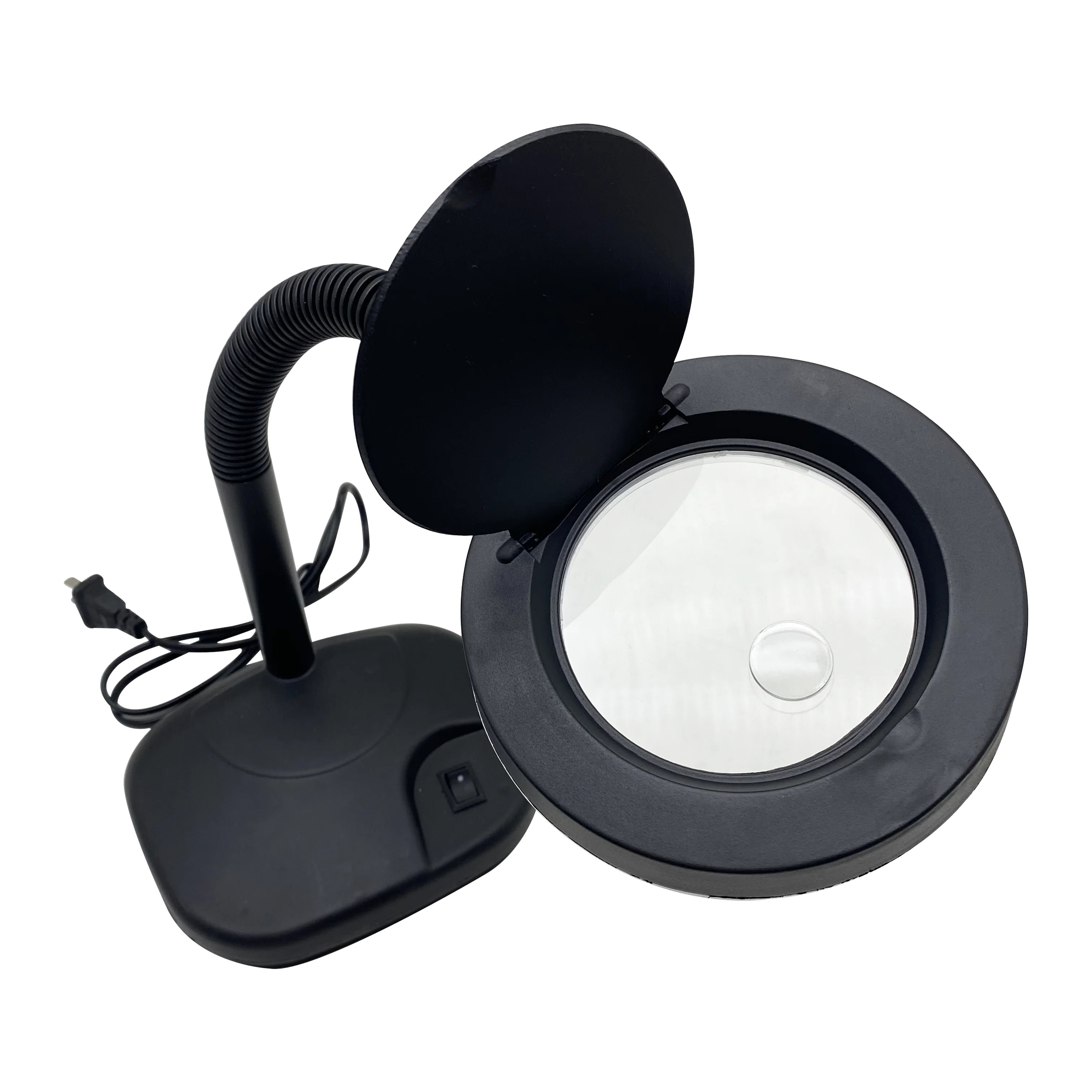 Desktop Magnifier for Jewelry Tabletop Magnifying Glass with Lamp, Main Lens 2-3 Times, Auxiliary Lens About 20 Times