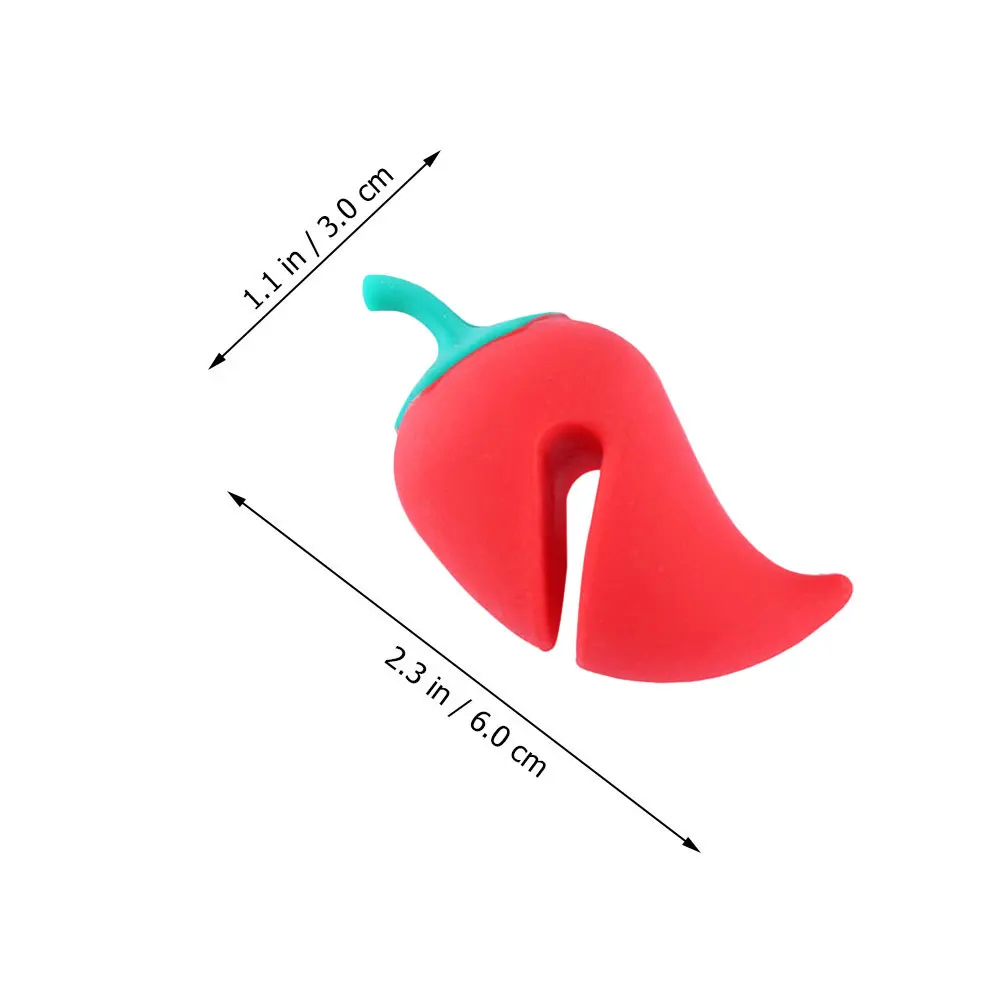 4pcs Silicone Lid Lifter For Pot Spill Proof Overflow Preventer Heat Resistant Kitchen Gadget Carrot Chili Shape Pot Cover