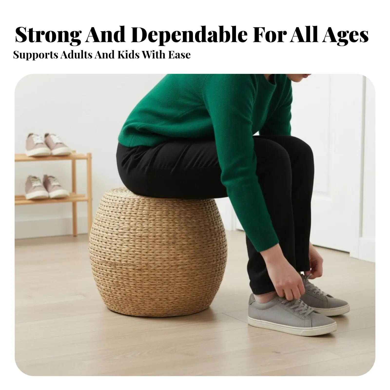 

Богемский круглый плетеный пуф-табурет: дышащий, многофункциональный, для прихожей, гостиной, квартиры, дома, декора интерьера