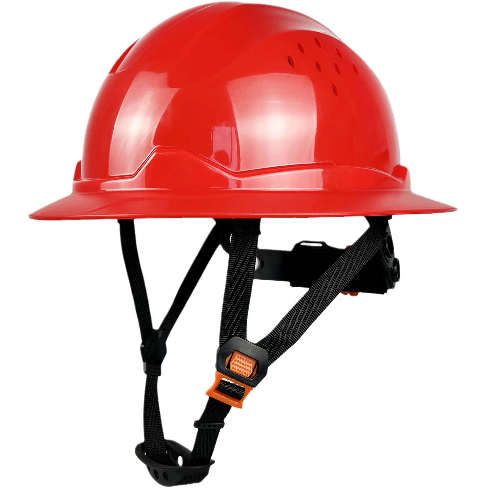 Full Brim Hard Hat For Engineer Construction Work Cap For Men ANSI Approved HDPE Safety Helmet with 6 Point Adjustable