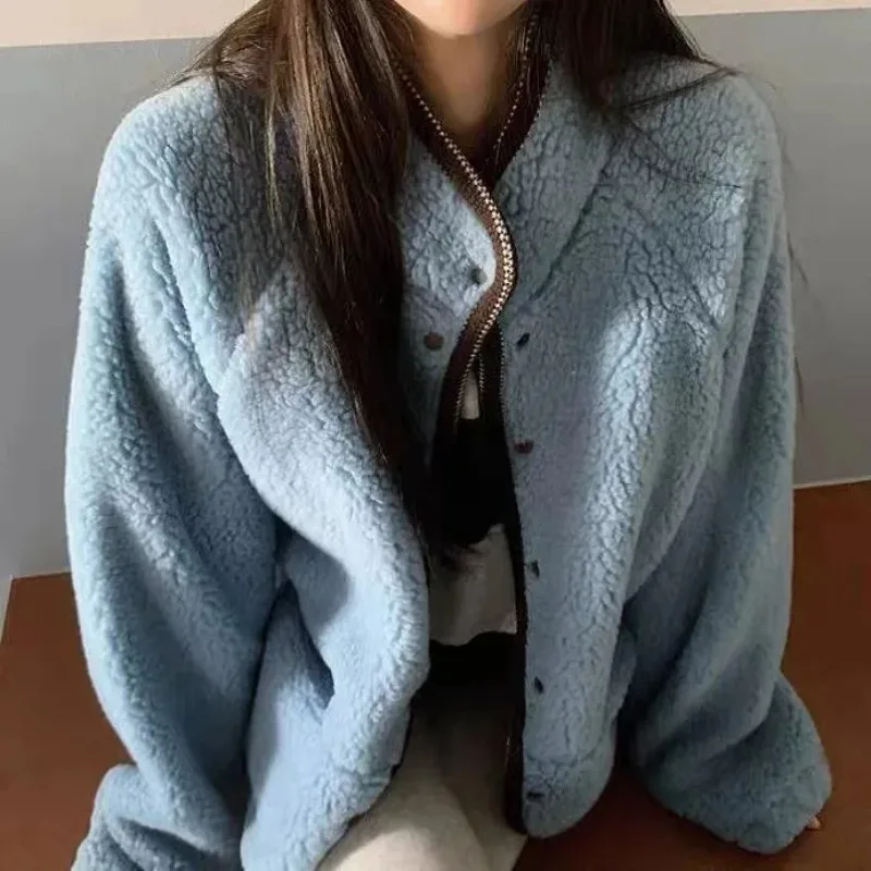 

Women's Cotton Jaet 2025 New Dongda Gate Autumn Winter Loose Fit Thiened Warm Outerwear Long Sve Commute Sle