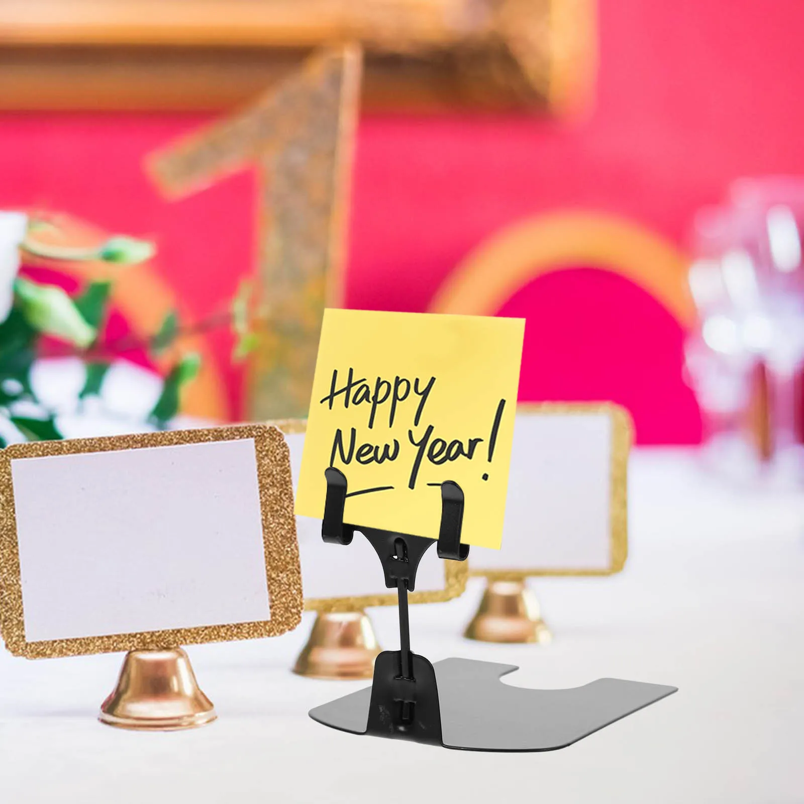 

5pcs Price Card Holder Iron Display Stand For Desk Supermarket Shelf Label Organizer Reusable Vertical Tag Holder