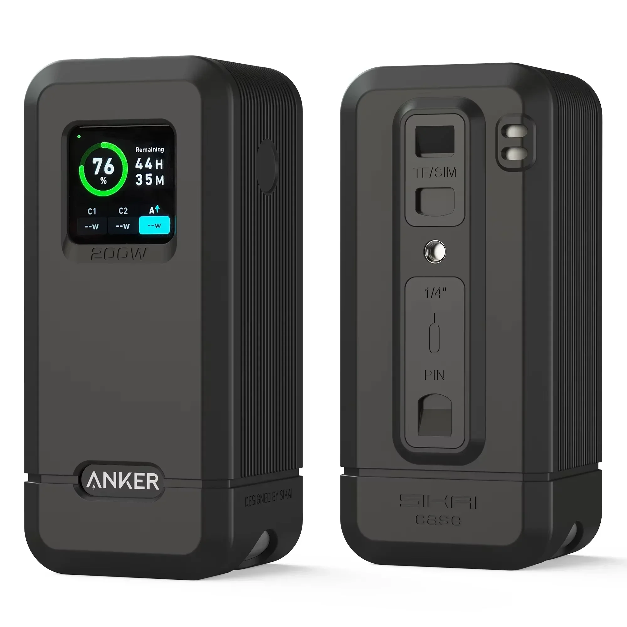 For Anker Prime Power Bank 20,000mAh 200W Silicone Case Protective Dustproof Cover Travel Carrying Case With TF/SIM Card Storage