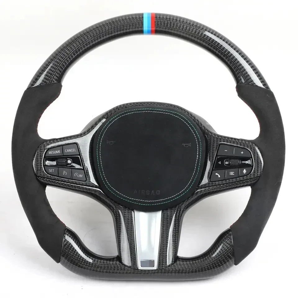 

professional custom carbon fiber steering wheel for bmws g20 carbon steering wheel F30 F10 G30 G38 G12 G05 upgrade sport model