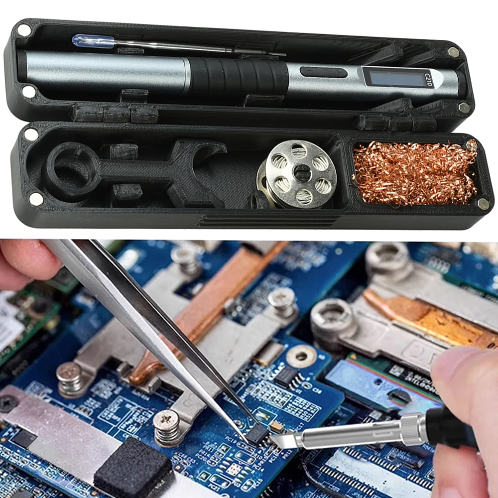 طقم مكواة لحام ذكية محمولة مع قلم لحام لاسلكي سريع التسخين من النوع C USB قابل لإعادة الشحن لإصلاح الإلكترونيات #1