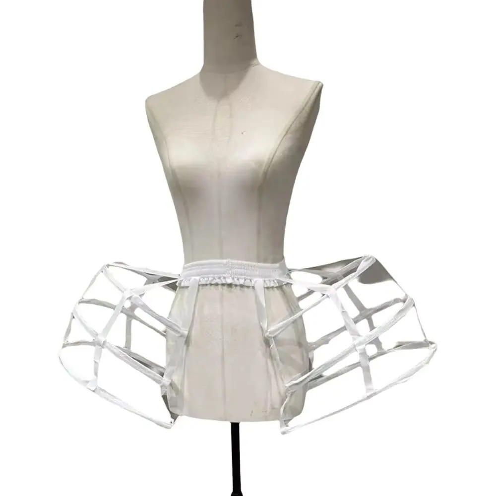 Birdcage Skirt Support Lolita Double Sided Petticoat White Black Daily Wear Formal Dress Cosplay Crinoline