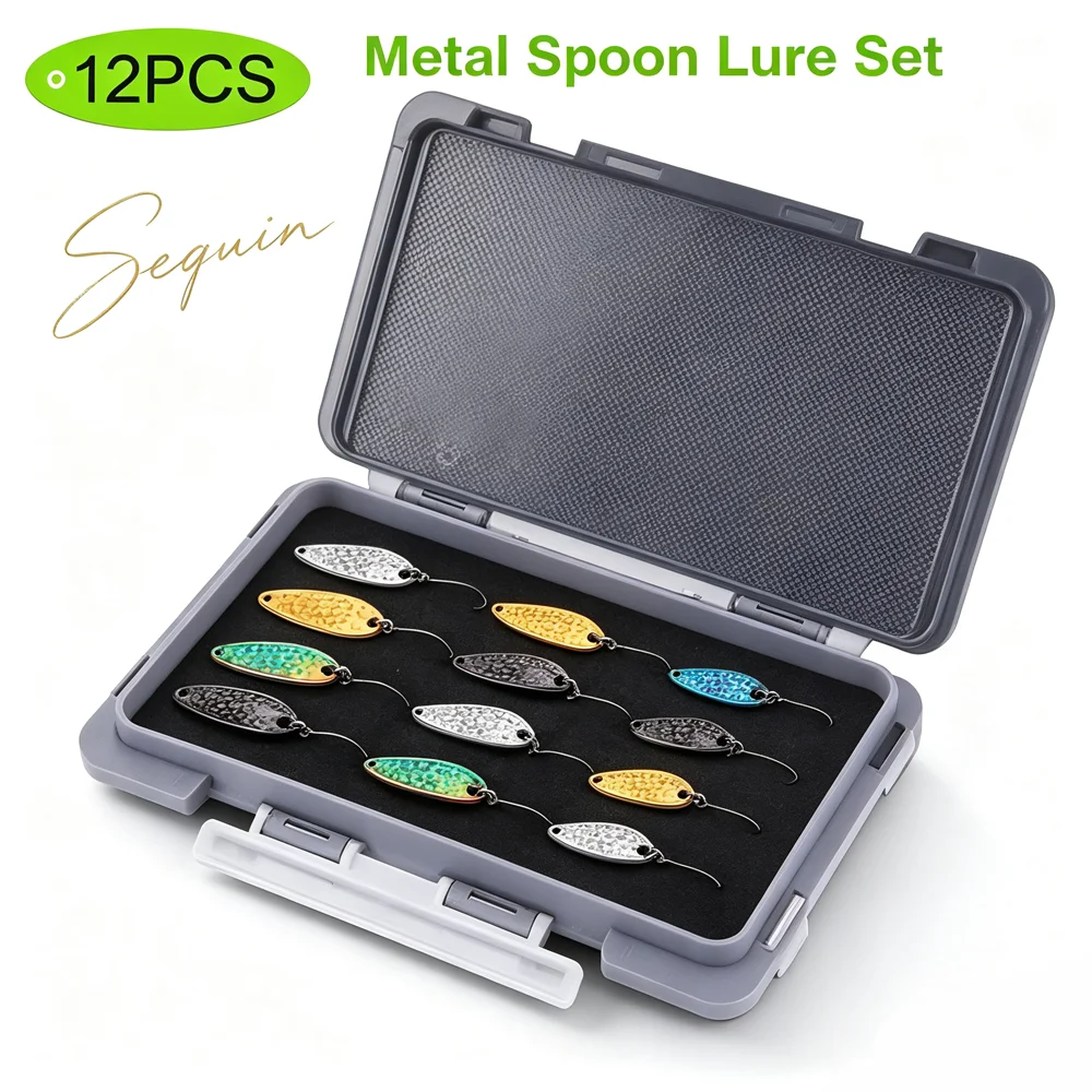 12pcs Set Umpan Sendok Logam Z - Fishing Lure Spoon ulasan dan harga
