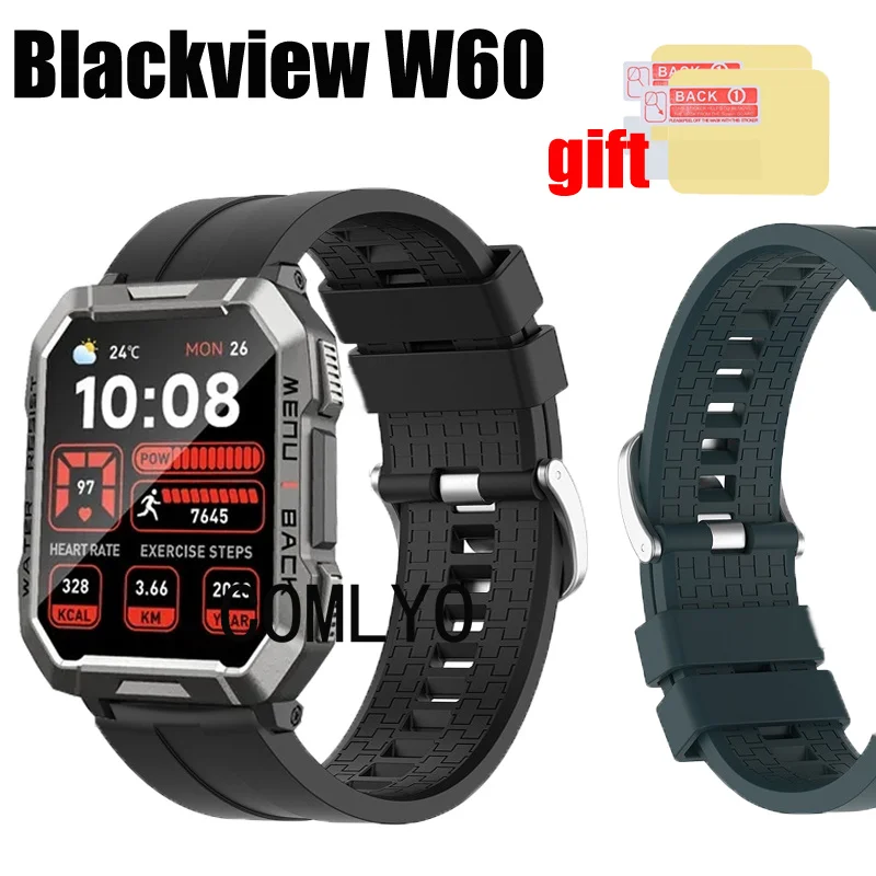 For Blackview W60 Strap Band Belt Smart watch Silicone Women men Bracelet Screen protector film