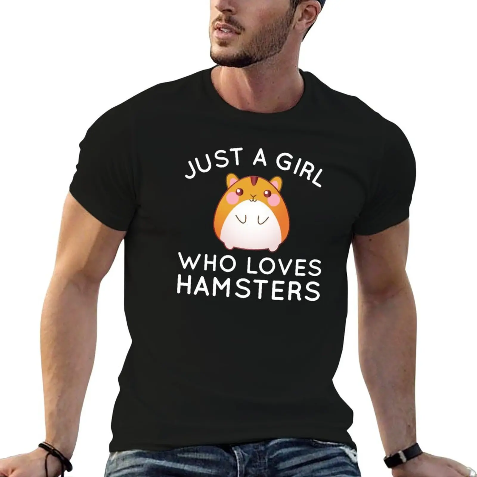 Just A Girl Who Loves Hamsters T-Shirt Work Wear Breathable Tee