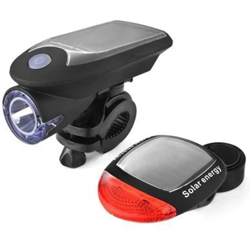 

Bike Front Lights Night Riding Bicycle Taillight Solar Energy Light Outdoor Waterproof Safety Warning Lights Lamp MTB Cycling
