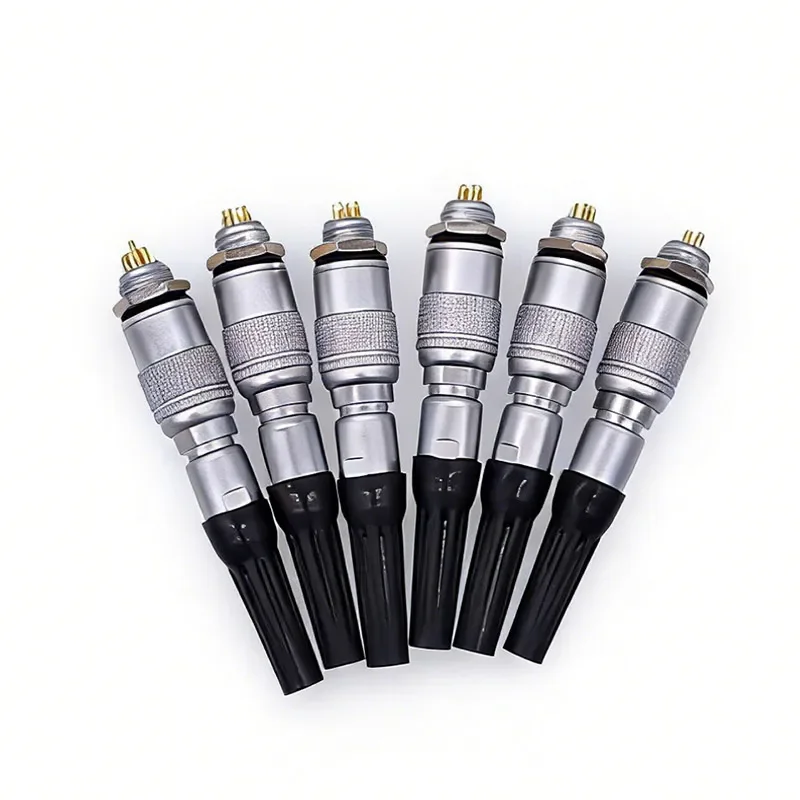 4PCS YC8 Circular Quick Connectors Mini Metal Plug Push-On 2Pin 3Pin YC8-4pin 5pin 6pin 7pin for Electronic Components