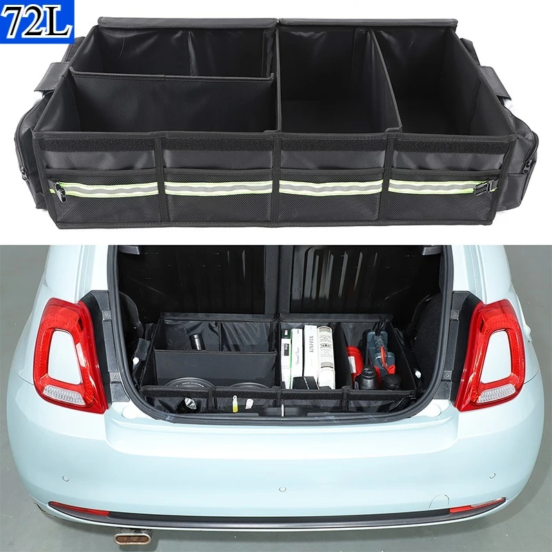 

Органайзер для багажника автомобиля Fiat 500 70L, складной, сверхпрочный, прочный, с отражающей полосой, для хранения и кемпинга