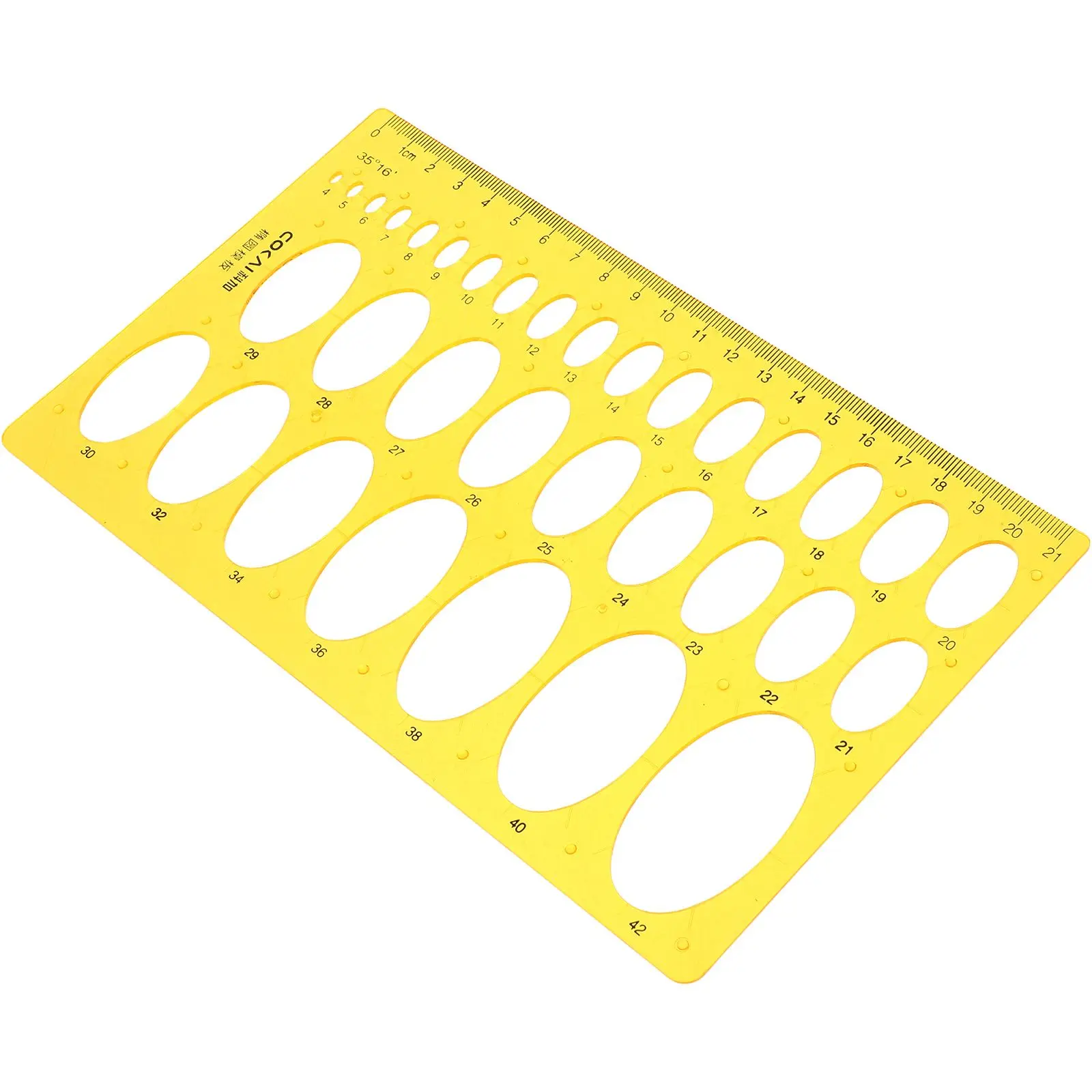 Landscape Architecture Scale Templates Ellipse Measuring Rulers for School Orange