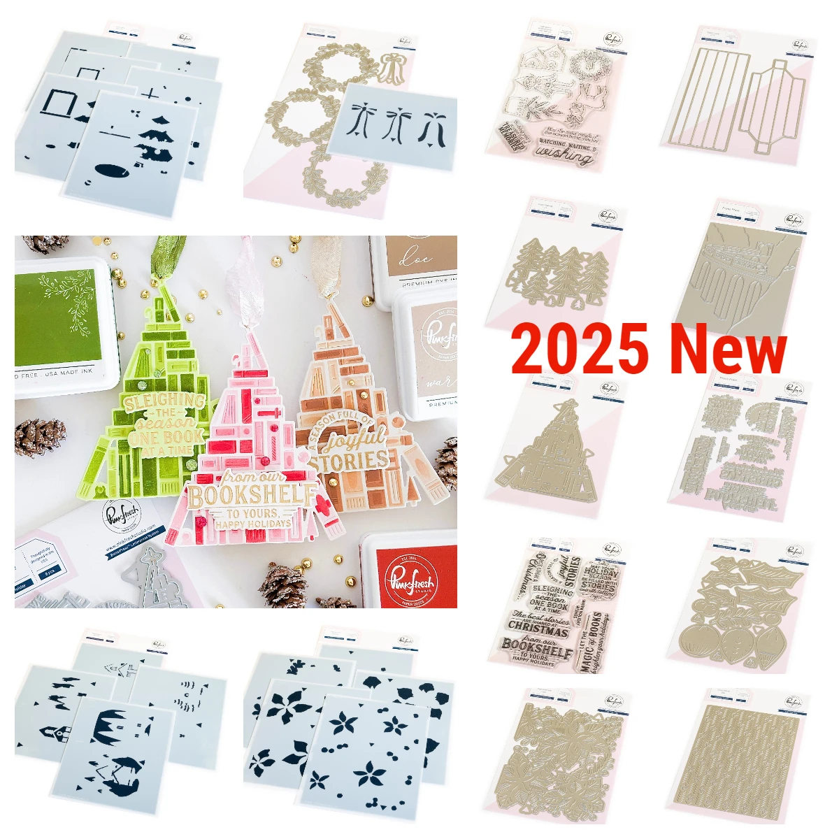 

Christmas Lights Whispers Of Poinsettia Metal Cutting Dies Stamps Stencil Hot Foil Scrapbook Diary Decoration Embossing Cut Die