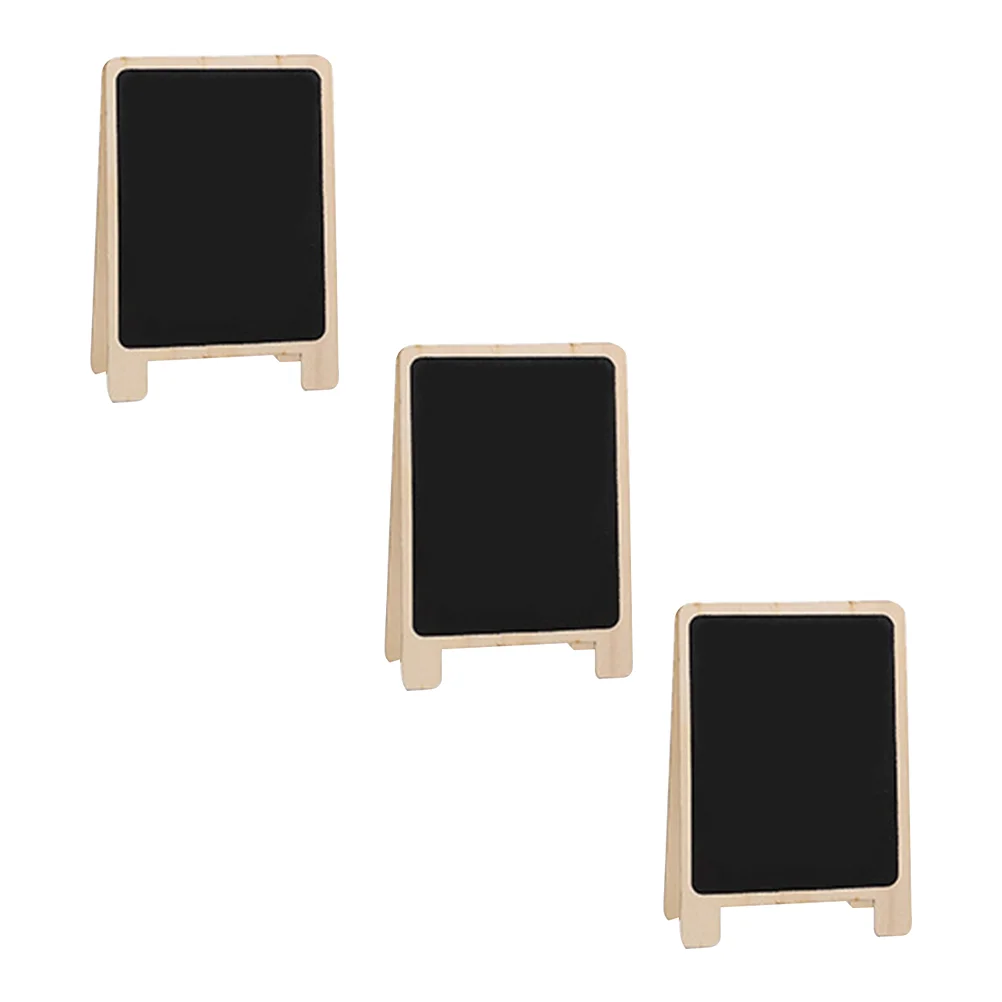 3 Pcs Chalkboard Signs with Support Easels Massage Message Labels Memo Boards Display