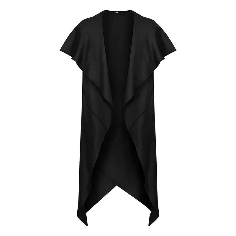 Nueva ropa Retro Medieval europea y americana, abrigo Punk de longitud media para hombre