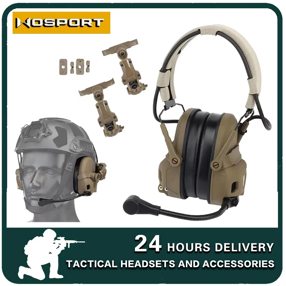 GEN 6 Tactical Headset HD-17 Shooting Noise Canceling Headset, 2-in-1 Headset and Helmet Wear OPS Core ARC and Team Wendy M-LOK