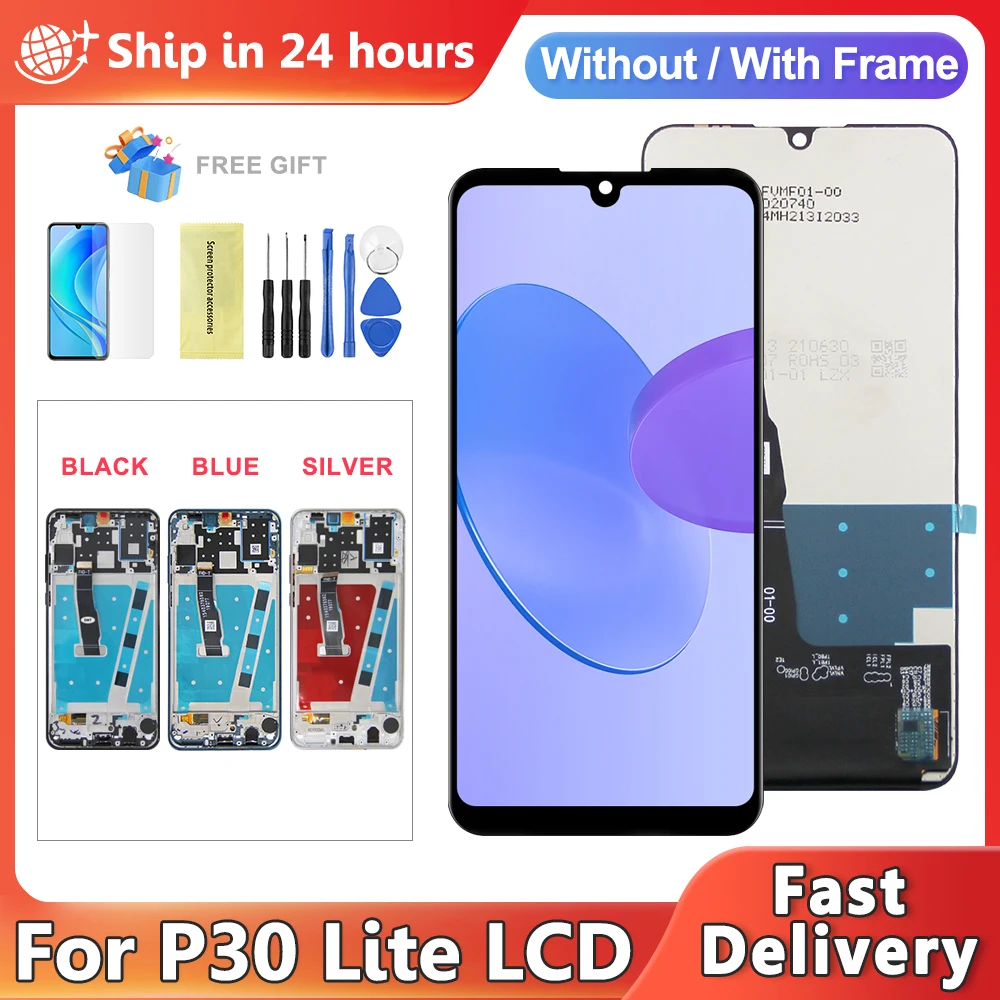 6.15'' For HUAWEI P30 Lite Display LCD Screen Digitizer Assembly Replacement For Nova 4e MAR-LX1A LX2 LX3A Display Screen