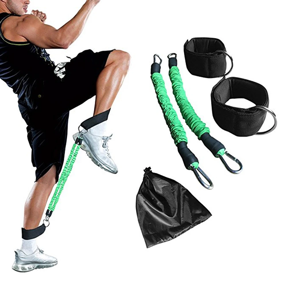 

Ankle Resistance Bands Green Adjustable Straps Fitness Workout Leg Training Home Gym Yoga Leg Band Workouts Strengthen Legs and