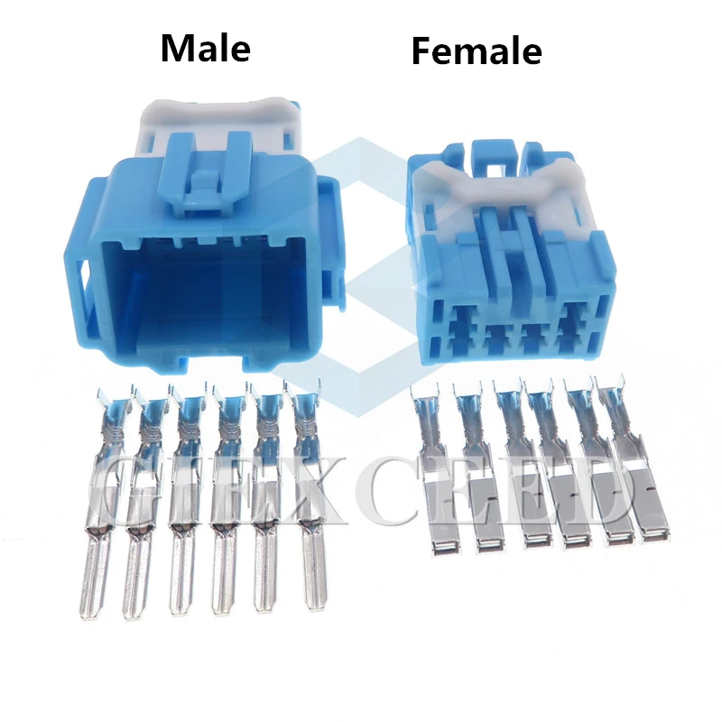 6 Pin 6098-1373 6098-1377 Auto Light Power Socket Car Lamp Wire Female Male Plug AC Assembly Connector For Honda