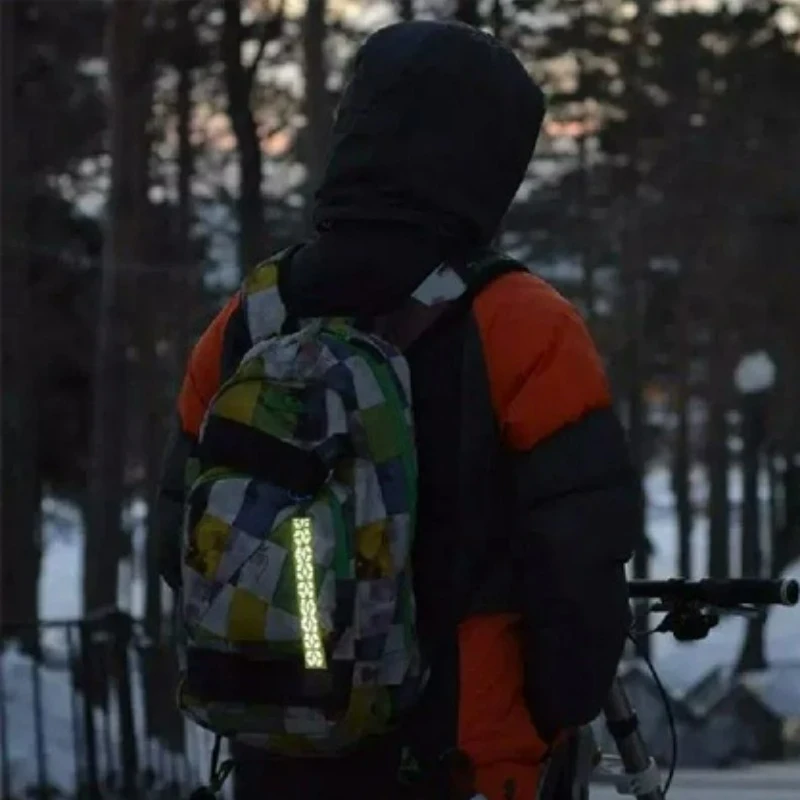 1/3 قطعة الأشرطة العاكسة قلادة المفاتيح للتخييم في الهواء الطلق Ight تشغيل الدراجات على ظهره السلامة خفيفة الوزن مشرق Keyrings #6