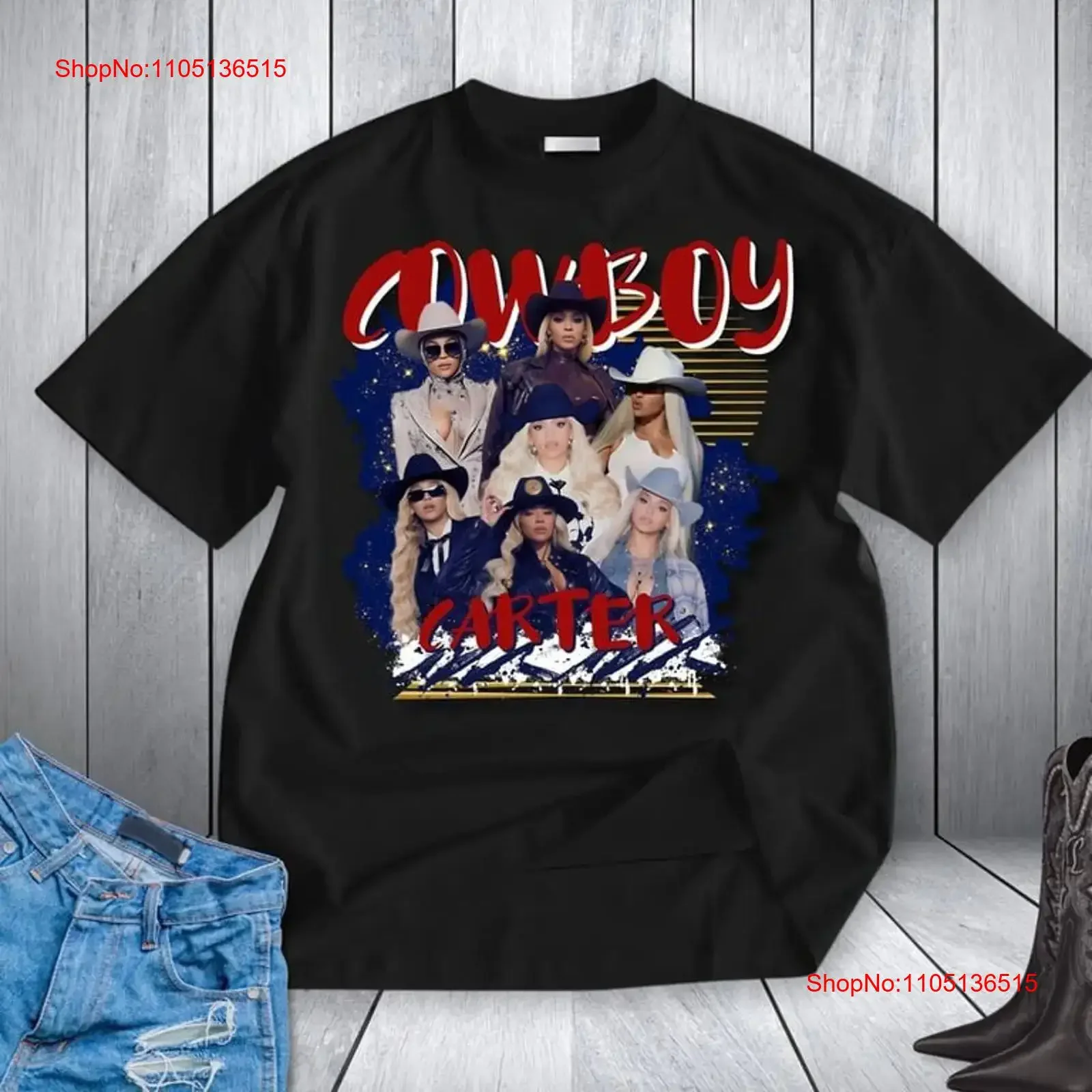 Beyoncé Cowboy Carter Concert T Shirt Country Western Vintage Bootleg vintage Washed Slightly Breathable fashion homme