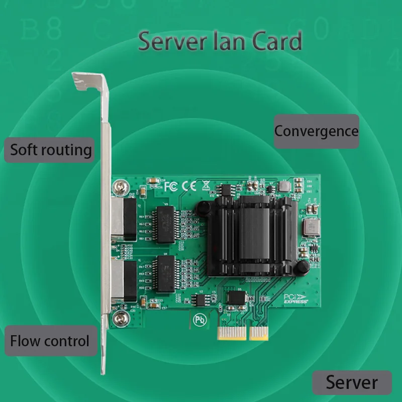 Imagem -02 - Pci-e x1 Gigabit Servidor Adaptador de Placa de Rede 10 100 1000mbps Acessórios de Computador Jogo Adaptável Pci-e Cartão Rj45 Lan