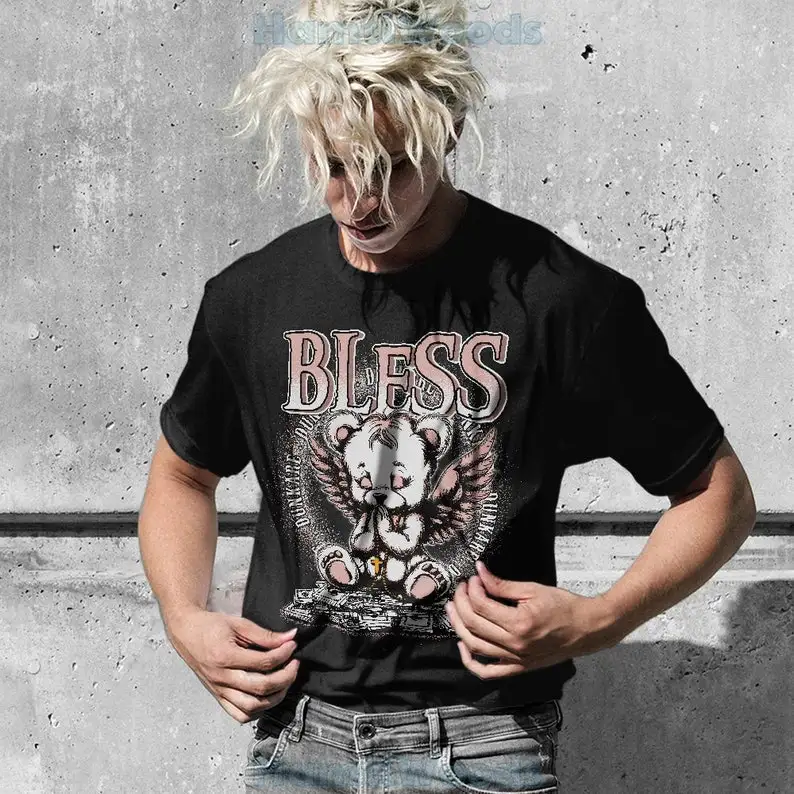 Low Legend Pink 11s Shirt, Bless Bear Angel Shirt Outfit 11 Low Legend Pink 1405 HDT