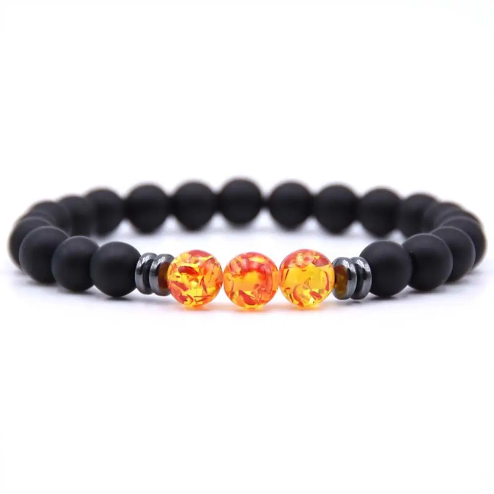 Buddha Prayer Fashion Gifts For Women Men Agate Stone Matte Black Tourmaline Yoga Bracelet Bracelets Jewelry Beaded Bracelets