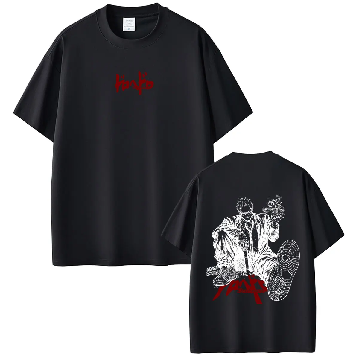 Anime Kengan Ashura Tokita Ohma T-Shirts für Männer, Lässige Hochwertige Weiche Baumwoll-T-Shirts für Männer und Frauen, Vintage Manga Oversized T-Shirt – Detail 3