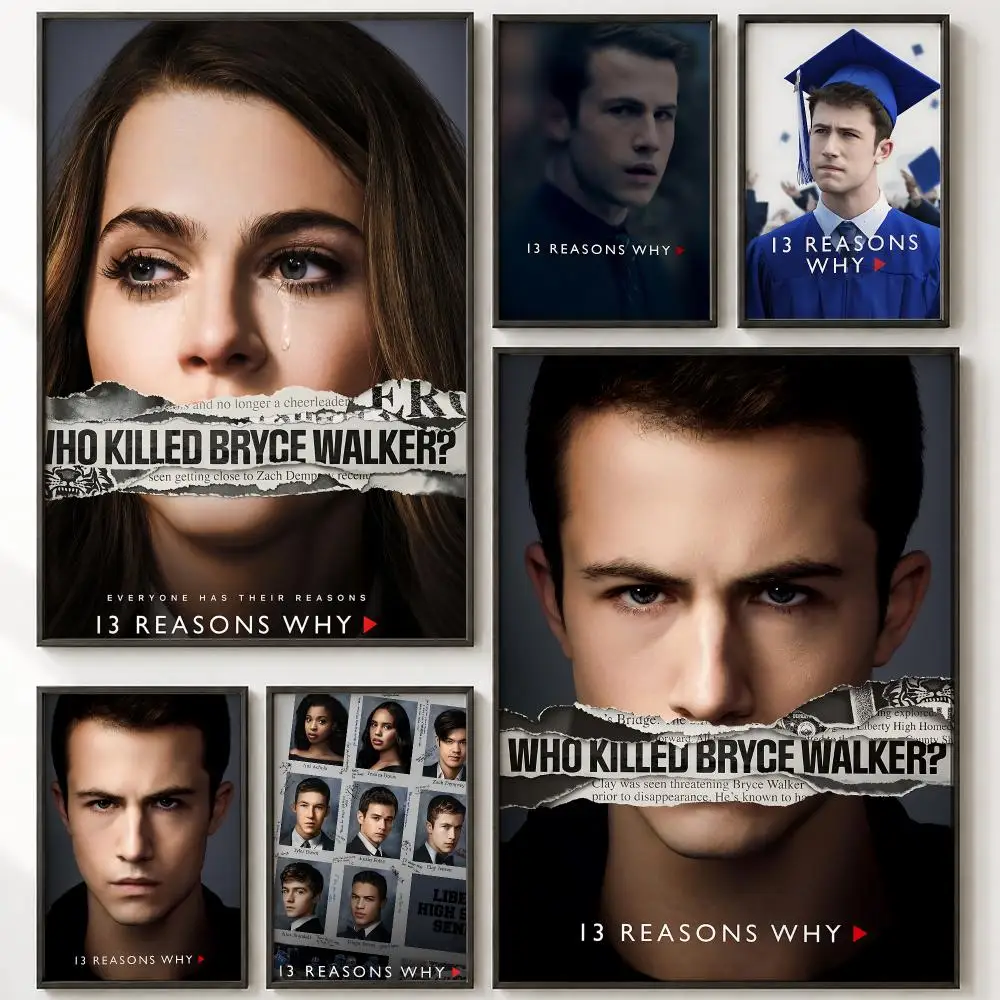 TV Series 13 Reasons Why Poster HD poster wall art self-stick no-residue for home cafe office great gift